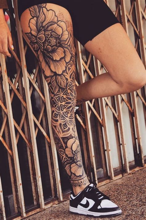 thigh/butt tattoos|37 Leg and Thigh Tattoos for Women